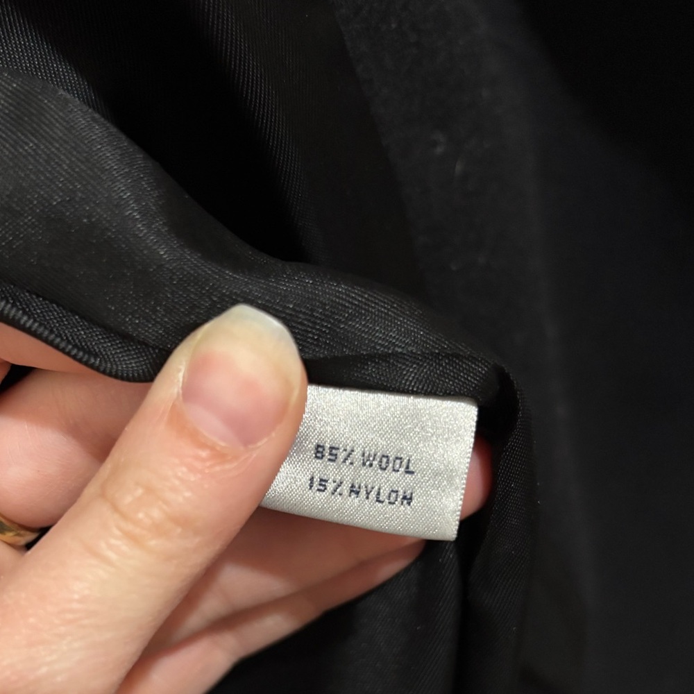 ✨True Vintage✨ 90s Brooks Brothers Black Peacoat Double-Breasted Wool - Picture 9 of 11